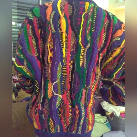 VINTAGE BNWOT COOGI JACKET LADIES/ MEN SZ. MED MULTI COLOR AUSTRALIA CRAZY AMAZ - Picture 5 of 11